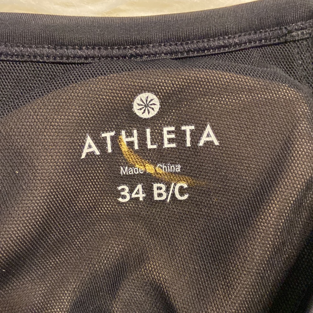 Athleta Black Camisole Top size 34 B/C brand new adjustable stripes - Picture 3 of 8